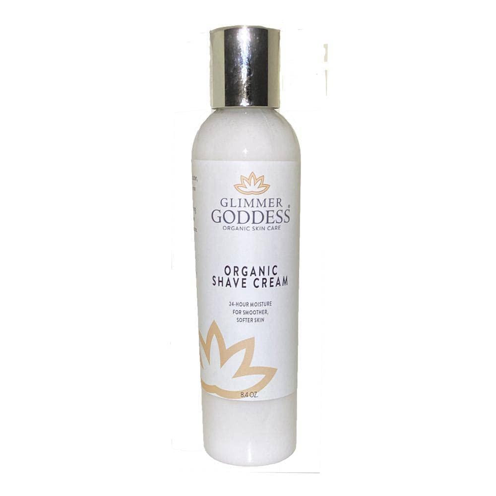 Organic Shave Cream with Aloe Coconut Oil Shea Butter Lavender Lemon Scent 8 oz
