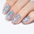 MEGIOR Confetti Gel Nail Polish 15ML Soak Off UV LED Glitter Gel Polish Long Lasting Gel Nail Art Manicure Salon Gel Nail Kit for Christmas Day