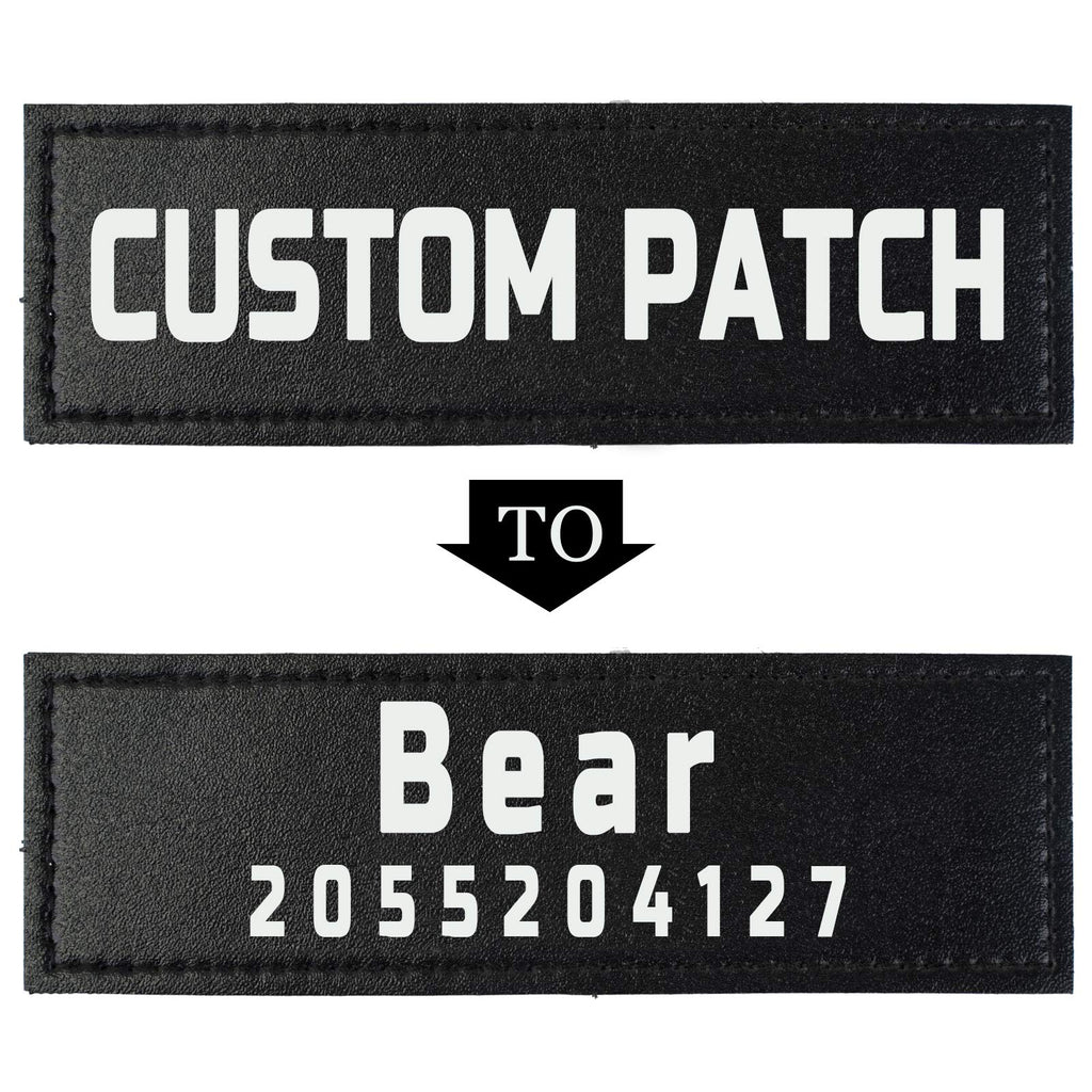 Custom Patch 2 Pieces Dog Vest Patches Personalized Removable Tactical Patches for Dog Harness Service Dog in Training and Dog Halter Patches with Hook and Loop