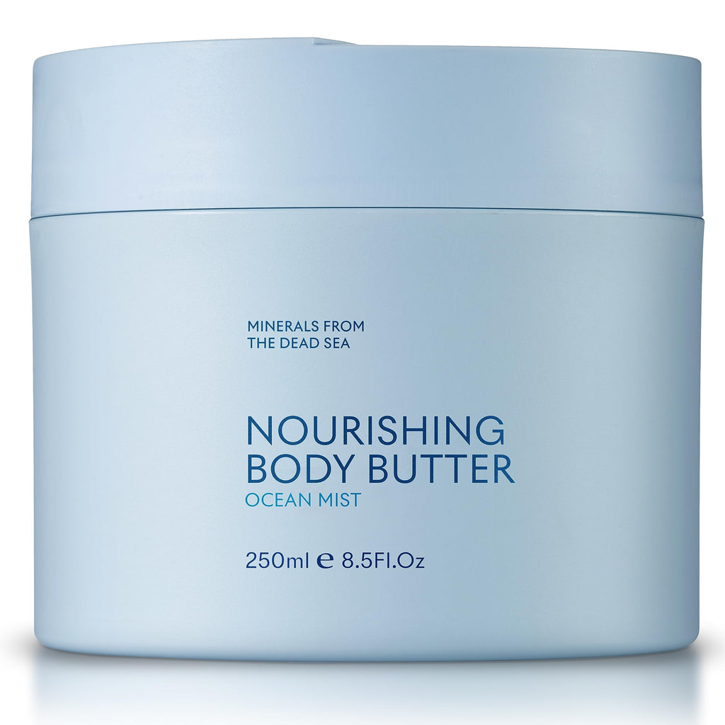 SEACRET OCEAN MIST BODY BUTTER: Hydrating Body Moisturizer Cream with Shea and Cocoa Butter Vitamins E & C and Dead Sea Minerals for All Skin Types 8.5 FL. OZ Ocean Mist