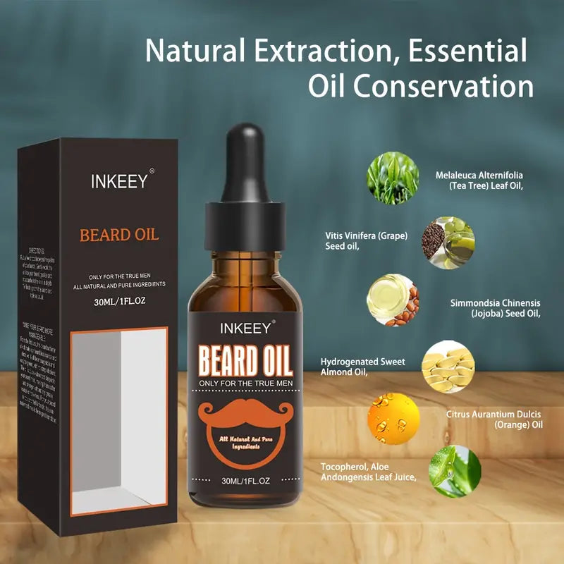 Natural Beard Oil with Shea Butter for Softening 1 Oz