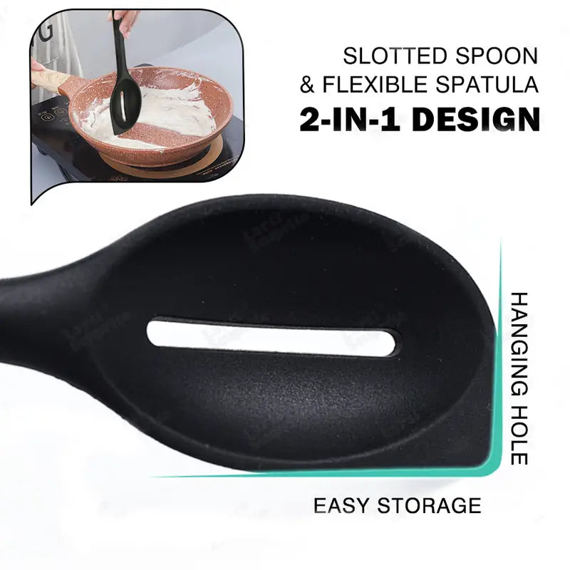 Silicone Serving Spoon Set - Heat Resistant Utensils