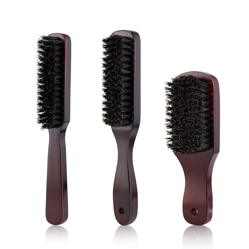 Men's Beard Brush with Wooden Handle and Nylon Bristles