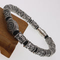 Aoding Rune Compass Alloy Bracelet and Beard Beads