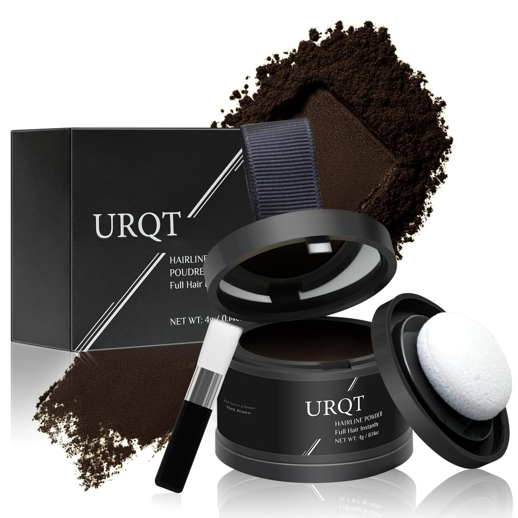 Magic Hairline Powder Instantly Conceals Hair Loss Natural Hairline Coverage Hair Fibers for Thinning Hair Root Touch Up Hair Powder for Women & Men Root Cover Up Hair Powder (Dark Brown)