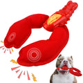 BIKIISEN Squeaky Interactive Dog Toys for Aggressive Chewers Dog Chew Toys to Keep Them Busy Indestructible Chew Dog Toy Tough Dog Toys for Small Medium Dogs (Red)