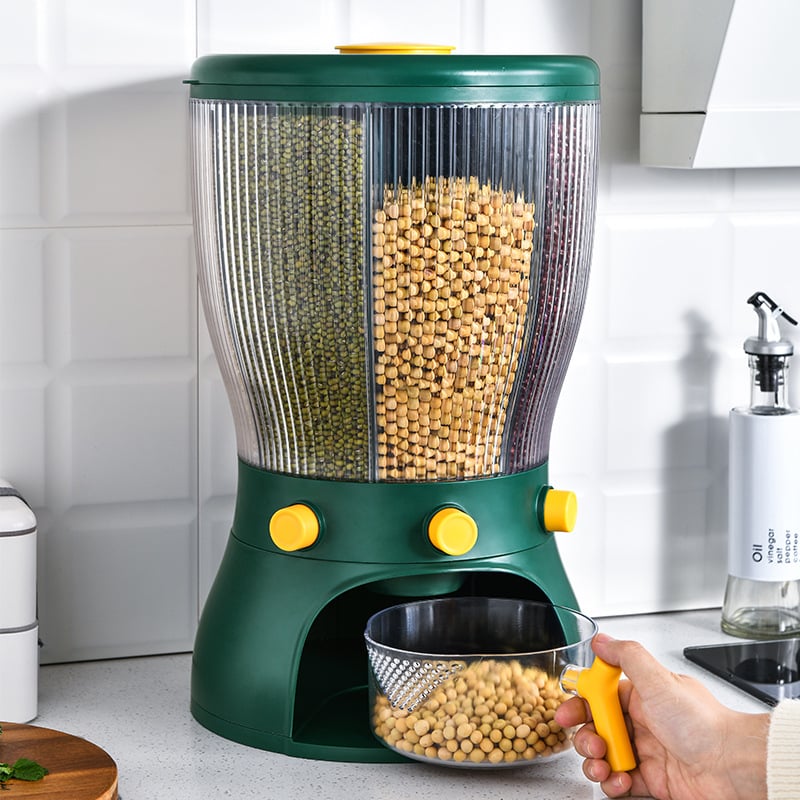 Multifunctional Rotating Food Storage Box with Lid