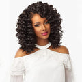 PHOCAS 6Packs 8Inch Black Curly Crochet Hair for Black Women Braiding Beach Curl Crochet Hair Water Wave Crochet Hair (#1B)