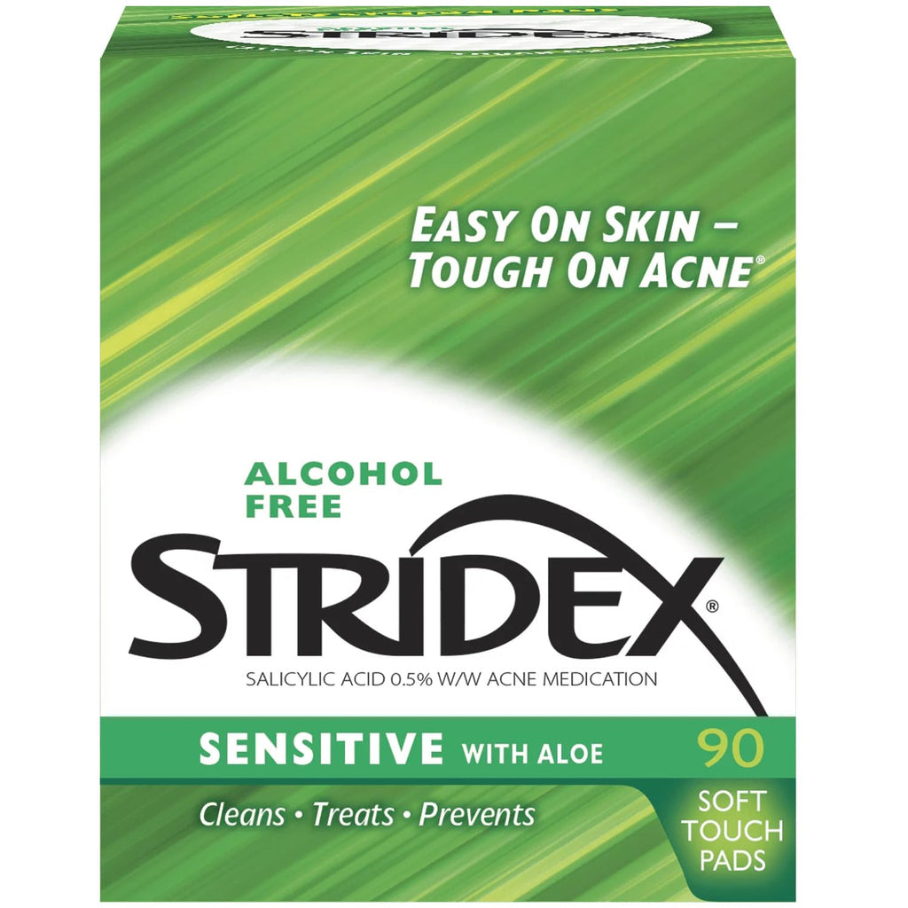 Stridex Daily Care Acne Pads with Aloe Sensitive Skin 90 ct