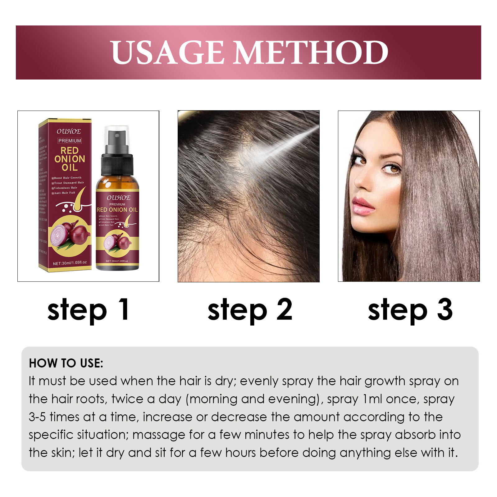 Onion Hair Growth Oil Spray