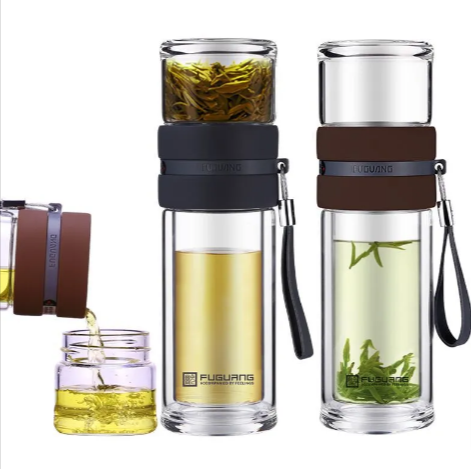 Double-Wall Glass Tea Cup – Heat-Resistant & Elegant