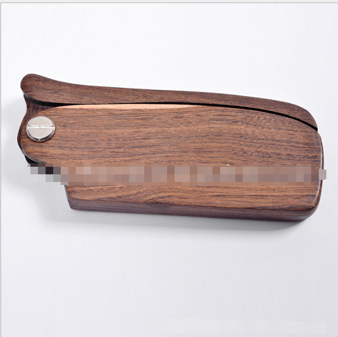 Foldable Hair and Beard Comb in Black Sandalwood