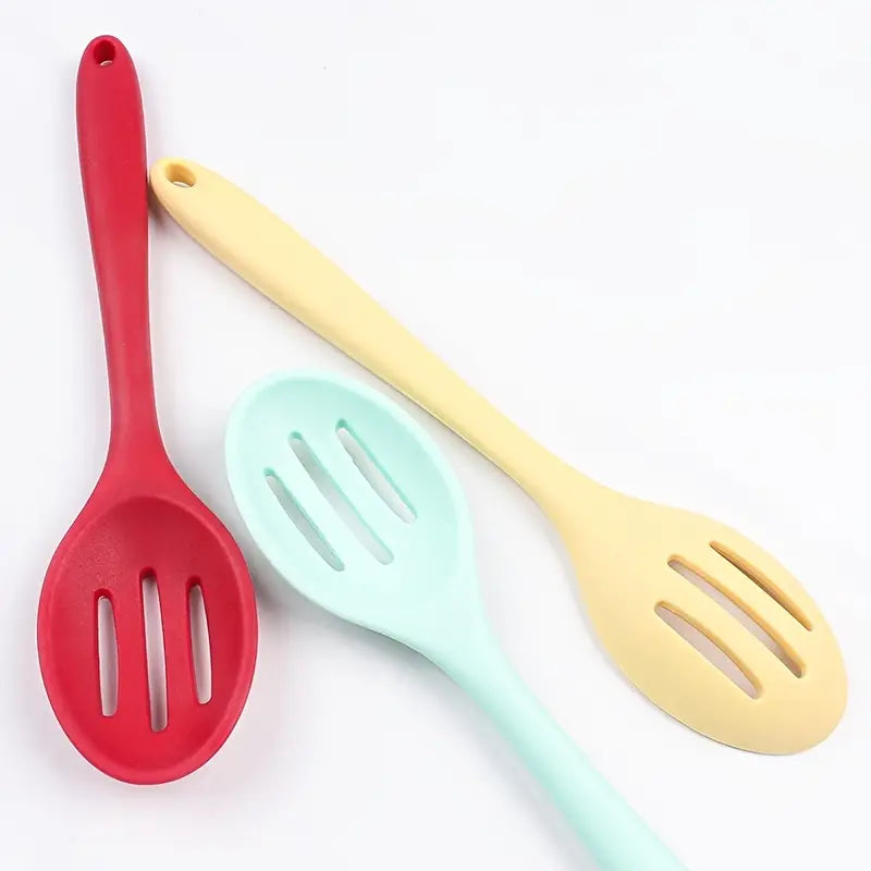 Silicone Skimmer Colander Serving Spoon for Kitchen Utensils