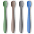 HAKSEN 4PCS Silicone Feeding Spoons Baby Spoons Training Spoons Silicone Baby Utensils Infant Spoons for First Stage Baby and Parents