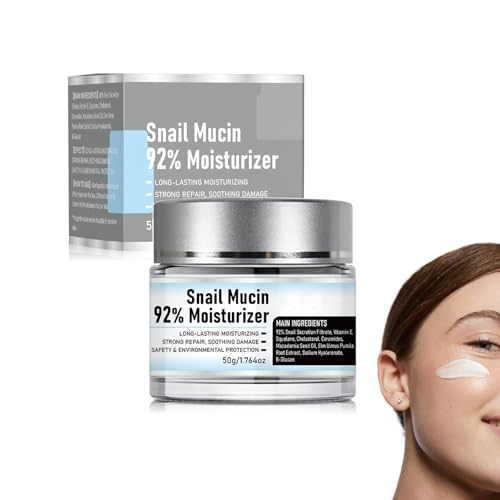 Snail Mucin 92% Moisturizer Daily Face Gel Cream Hydrating Repair Face Gel Cream Advanced Snail 92 All In One Cream for Dry & Sensitive Skin All Skin Types 50g / 1.76oz