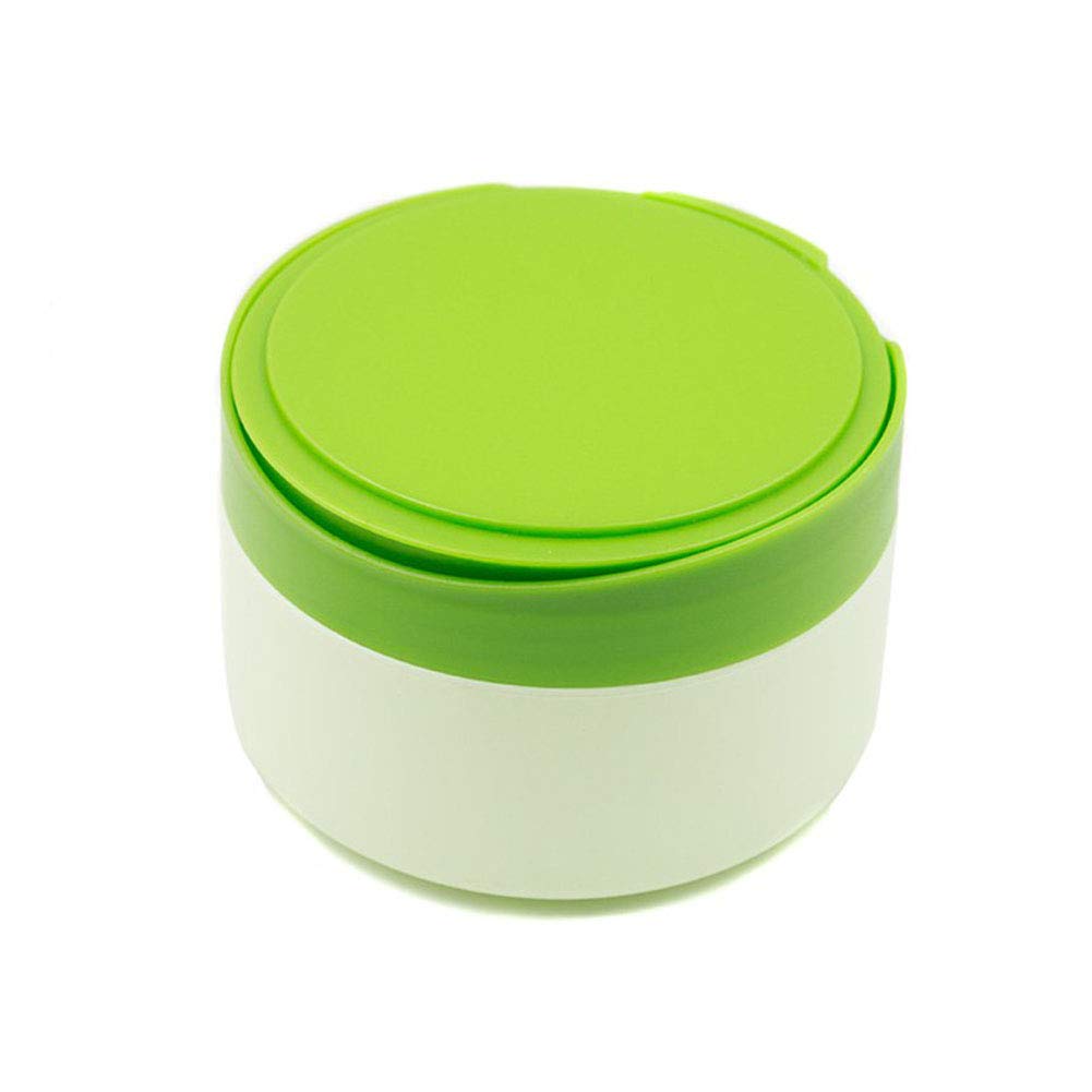 1Pcs ABS Empty Refillable Baby Talcum Powder Box with Green Lid Sifter and Powder Puff Baby Skin Care Powder Case Loose Powder Jar Container Bottle Holder for Baby After-Bath
