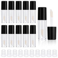 10Pcs Lip Gloss Tubes Empty 1.2ml Mini Refillable Lip Balm Bottles Empty Lip Gloss Tubes with Wand Clear Lip Gloss Containers Makeup Containers Bottles for Lipstick Samples Lip Balms Lip Gloss Making