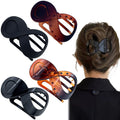 4 Pcs French Concord Flat Hair Clips 3.35 Inch Curved Hair Claw Alligator Hair Clips Volume Strong Hold Banana Barrettes Hair Clamps Jaw Clips for Women