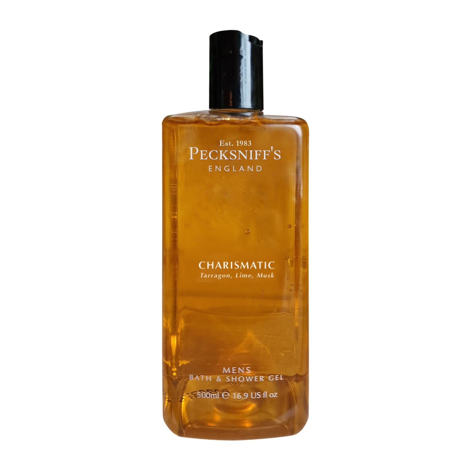 Pecksniffs Mens Luxurious Moisturizing Bath & Shower Gel | Premium Cleansing Mens Body Wash | Captivating Fougere Accord Mens Shower Gel | Charismatic Scent | 500ml