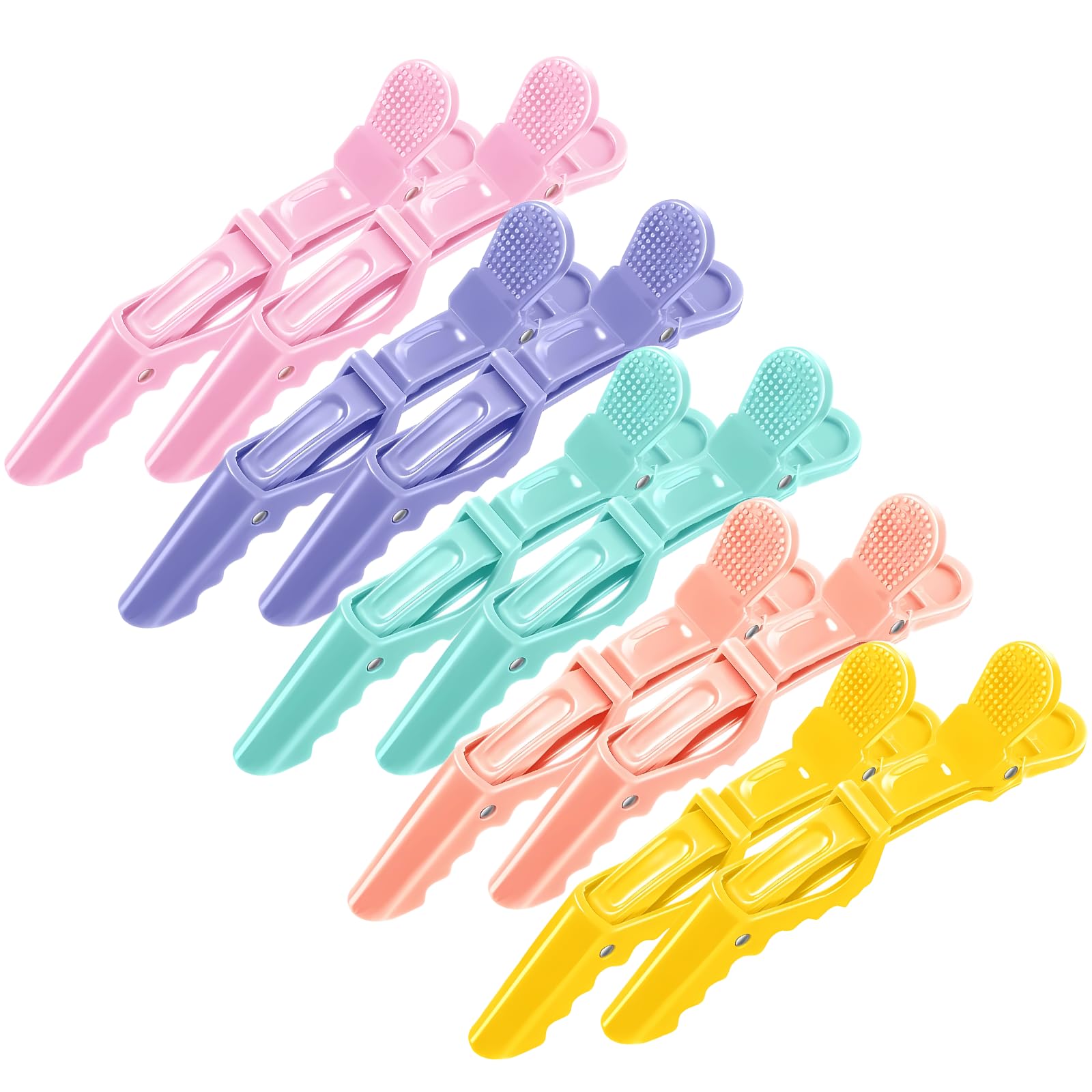 Hair Clips 10 pack Professional Alligator Clips Hair Styling Clips Aligator Clips Salon Hair Clips Plastic Hair Clips(Mixed Colors)