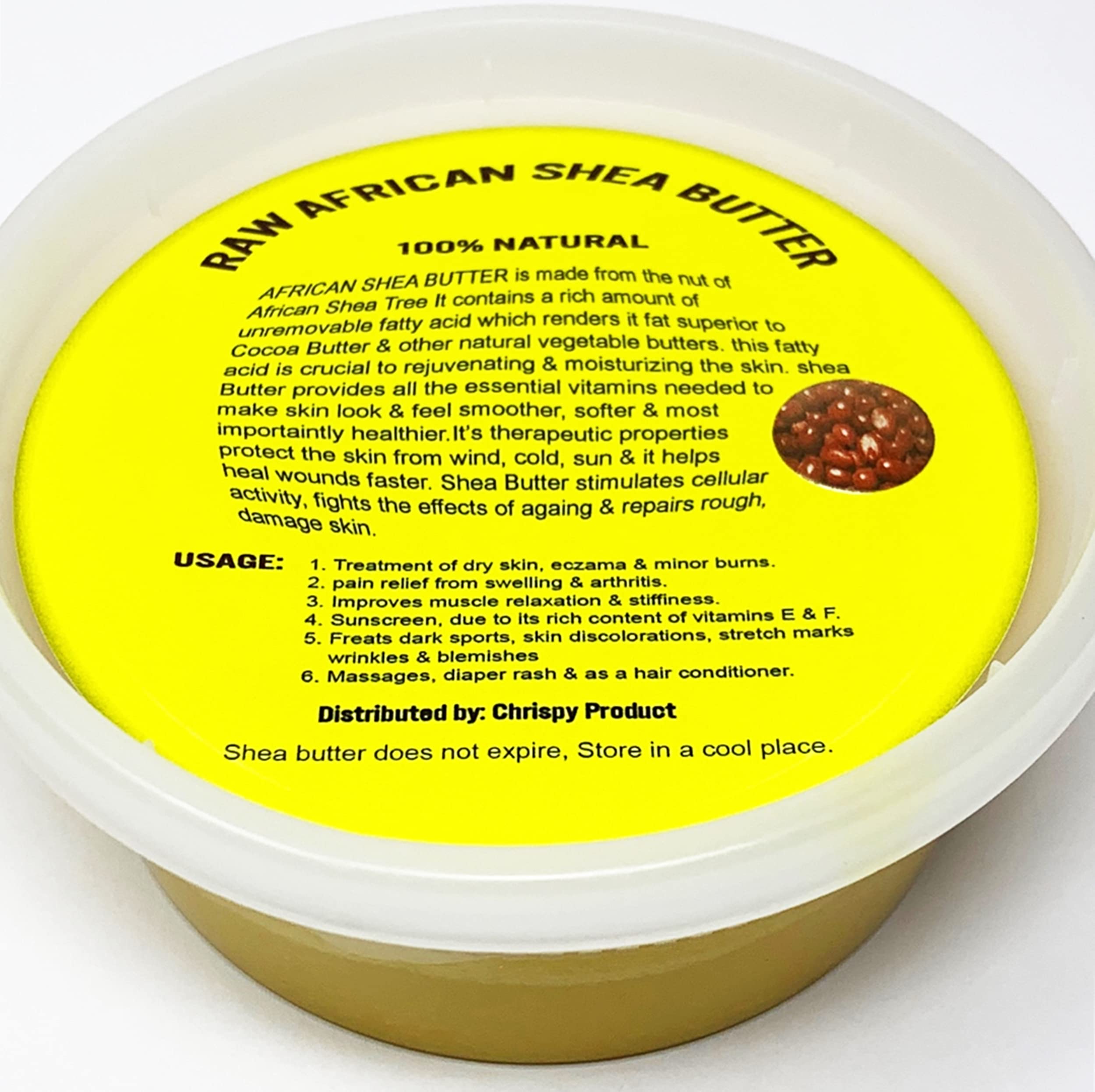 Raw Unrefined African Shea Butter Selections (8 Oz 16 Oz 32 Oz)- Grade AAA Premium Shea Butter from Ghana - Use on Acne Eczema Stretch Marks (16 OZ Gold)