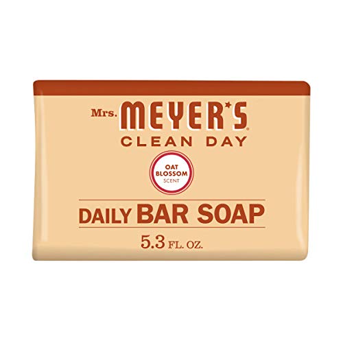 MRS. MEYER’S CLEANDAY Clean Days Bar Soap Use as Body Wash or Hand Soap Cruelty Free Formula Made with Essential Oils Oat Blossom Scent 5.3 oz 1 Bar