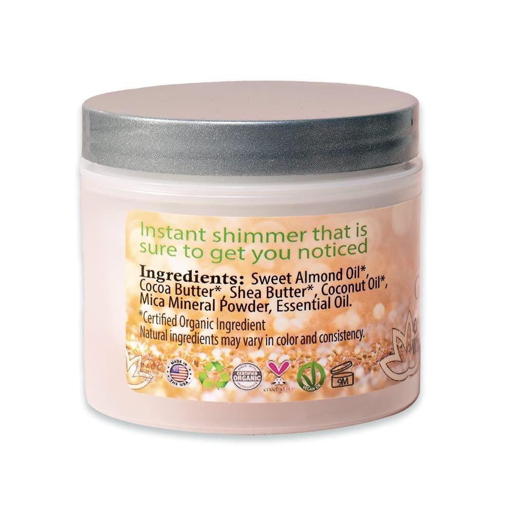 Super Level 3 Gold Shimmer Organic Whipped Body Butter Moisturizing 4.0 fl oz