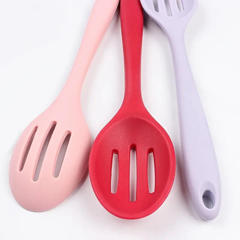 Silicone Skimmer Colander Serving Spoon for Kitchen Utensils