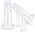 Zenarao 4Pcs Transparent Massage Cupping Set Silicone Mini Facial Cups Face Massager Helper Skin Care Neck Back Eyes Massaging Cup Manual Back Massagers Silicone Cupping Set