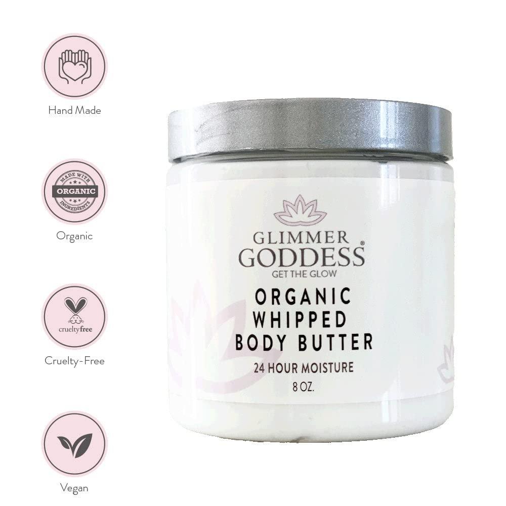 Rosemary Mint Scent Organic Whipped Body Butter Vegan 24 Hr Hydration 8 oz