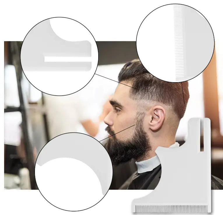 4 Pcs Men's Beard Combs and Trimmers Styling Tool