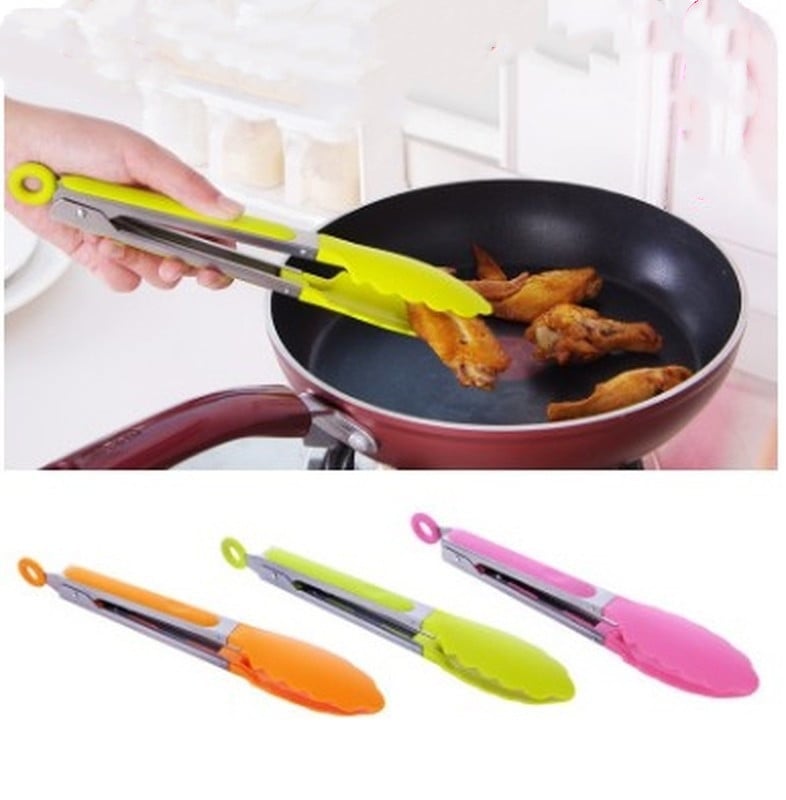 Silicone BBQ Clips and Salad Utensils Set