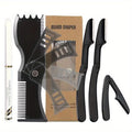Beard Shaper Kit with Adjustable Stencil and Razors