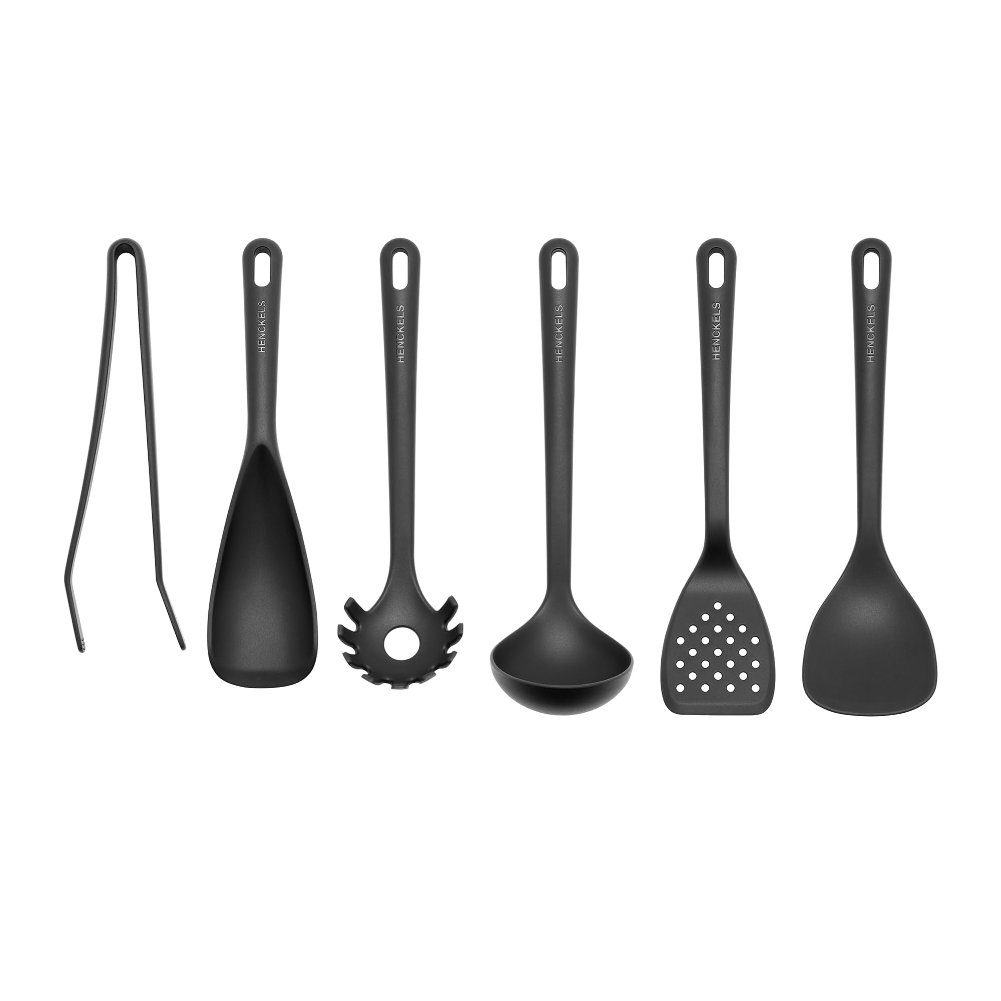 HENCKELS Silicone Onyx Cooking Utensils 6 Black