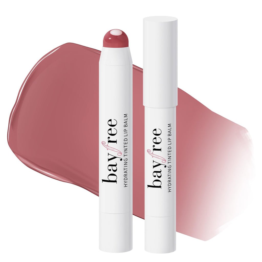 bayfree Tinted Lip Balm Plumper Glossy Pump Lips Lightweight Moisturize & Tint with Jojoba Seed Oil Vegan Lip Balm Lip Care Present Vintage Violet