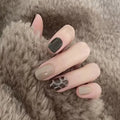 24 Pcs Square Press-On Nails with Design for Women