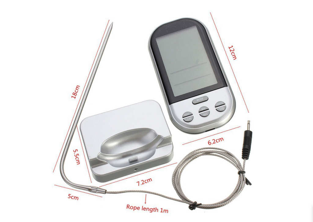 Kitchen Food Thermometer with Single/Dual Probes