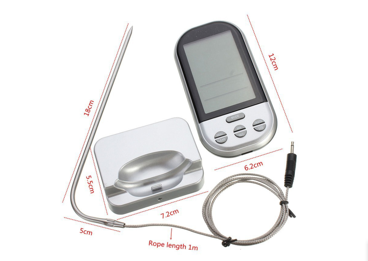 Kitchen Food Thermometer with Single/Dual Probes