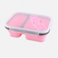 Silicone Foldable Lunch Box with Portable Utensils