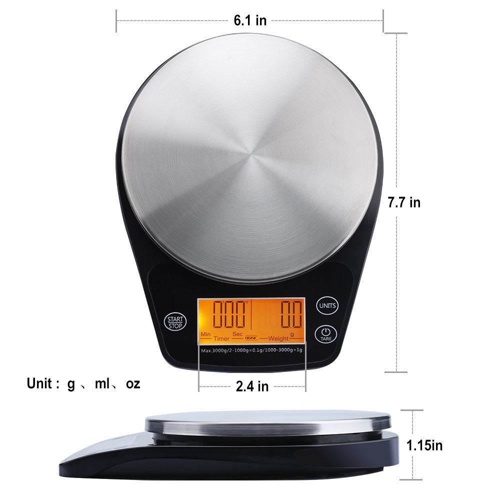 Multifunctional LCD Digital Coffee and Food Scale