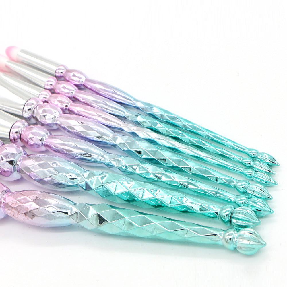 7-Piece Diamond Makeup Brush Set for Beginners