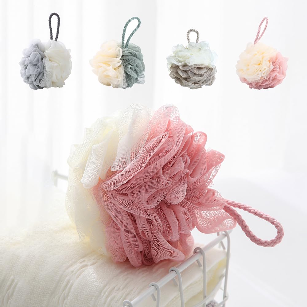 JYWYBF Loofah Pack of 5 Shower Loofah Sponge for Body Bath Sponge Loofah Exfoliating Body Scrubber Body Loofah for Men Women Children