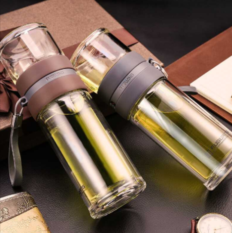 Double-Wall Glass Tea Cup – Heat-Resistant & Elegant