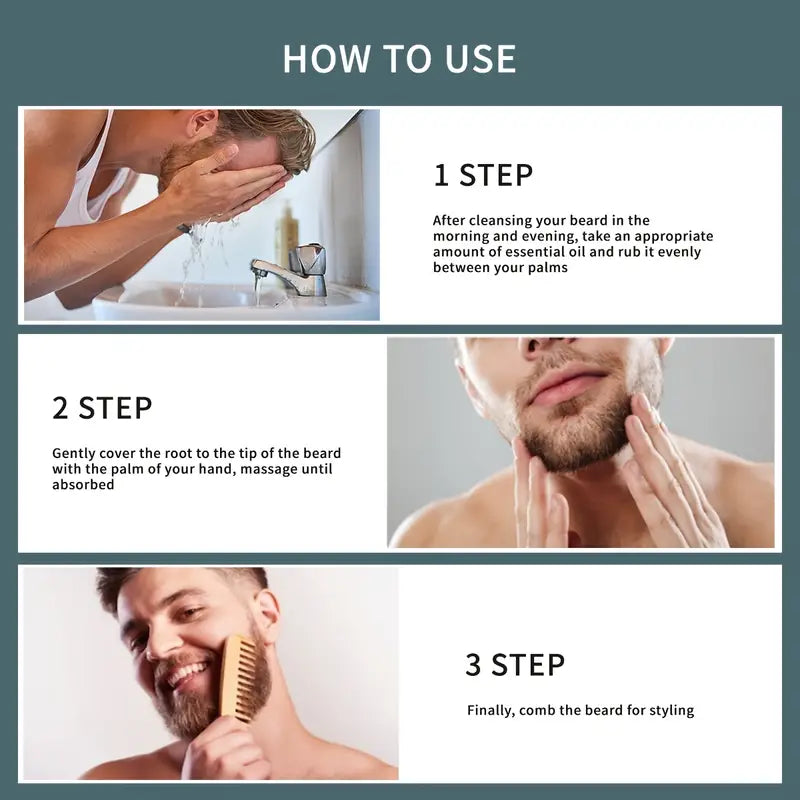Natural Beard Oil with Shea Butter for Softening 1 Oz