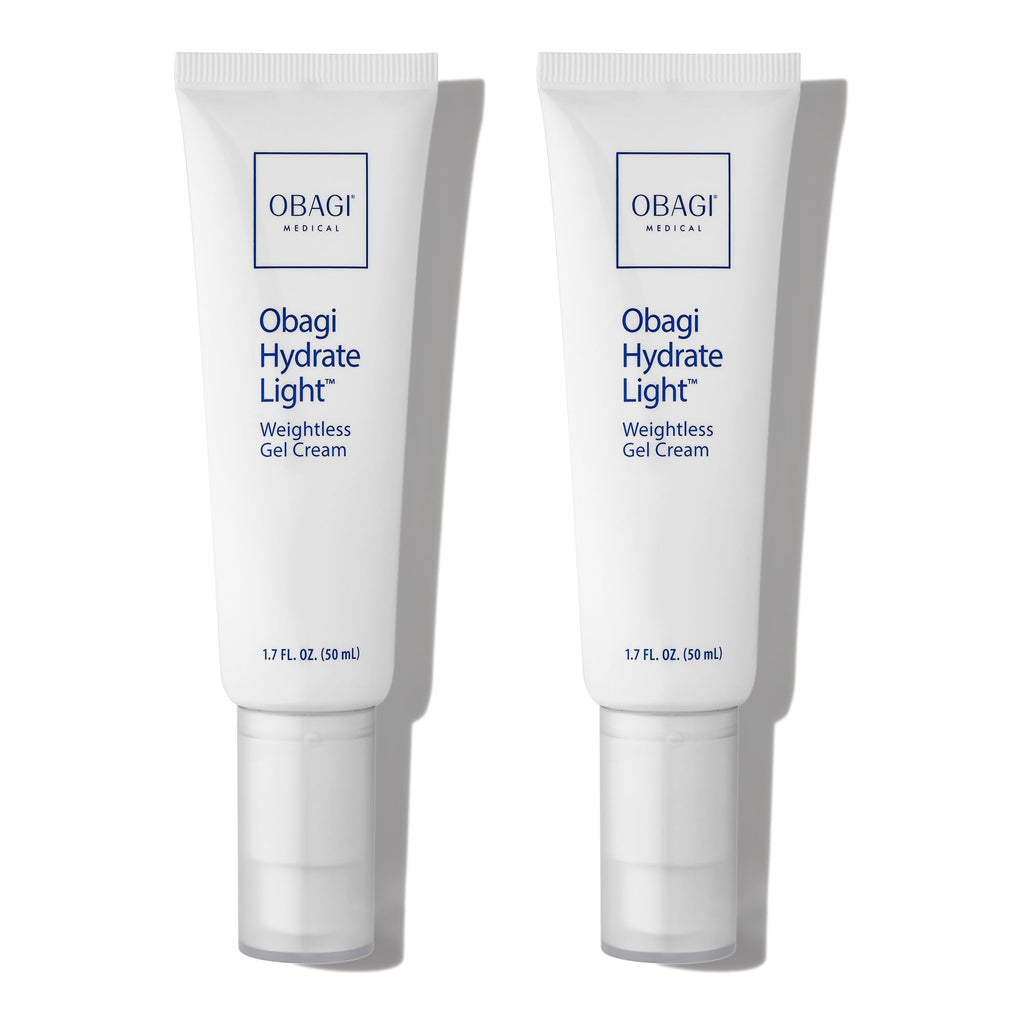 Obagi Hydrate Light Weightless Gel Cream – Lightweight Moisturizer for 24 Hour Hydration – Oil Free Hypoallergenic & Suitable for All Skin Types – Two Pack 2 * 1.7 oz