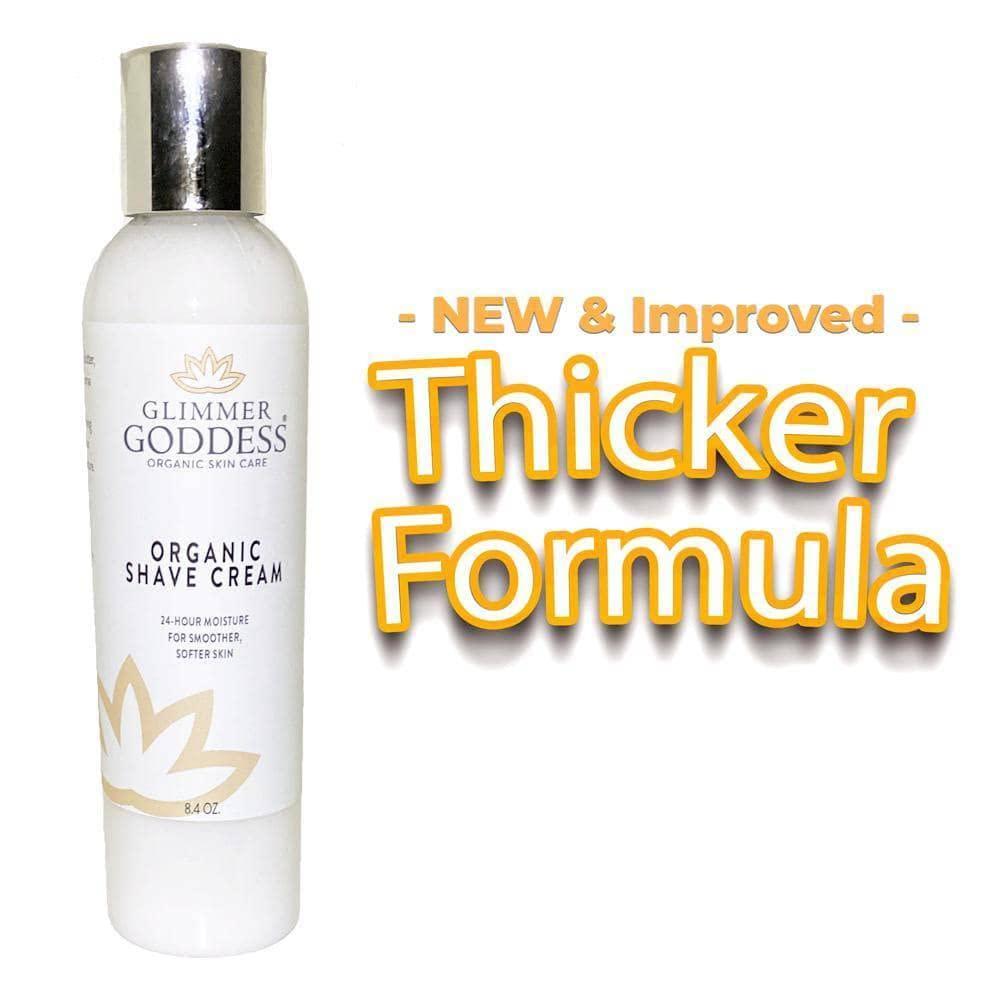 Organic Shave Cream with Aloe Coconut Oil Shea Butter Lavender Lemon Scent 8 oz