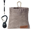 Duuclume Dog Training KitPuppy Dog Treat Pouch Bag with Dog Clicker and Silent Whistle with LanyardHands-Free Training Dog Treat PouchIncludes Carabinerfor Pet Puppy Travel or Outdoor Use(Grey)
