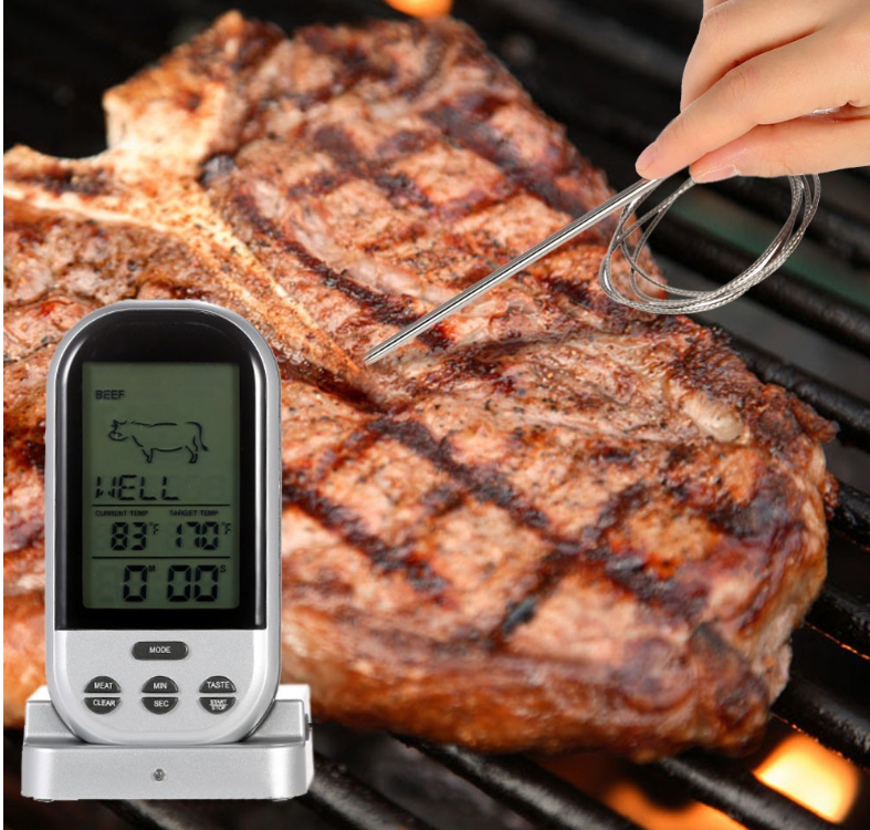 Kitchen Food Thermometer with Single/Dual Probes