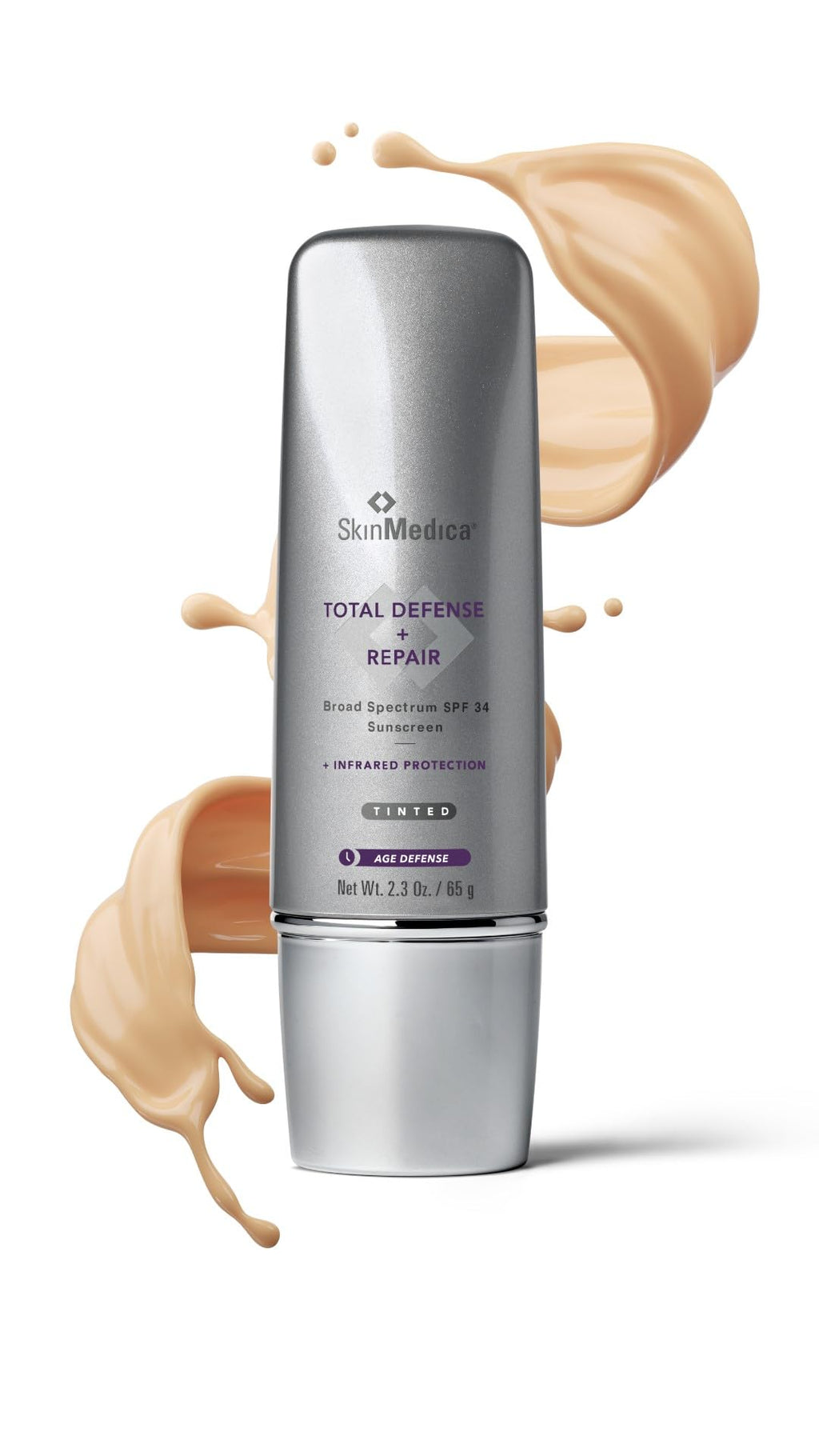 SkinMedica Total Defense + Repair SPF 34 Tinted Sunscreen for Face. This Lightweight Facial Sunscreen is Ideal for Oily and/or Combination Skin 2.3 Oz