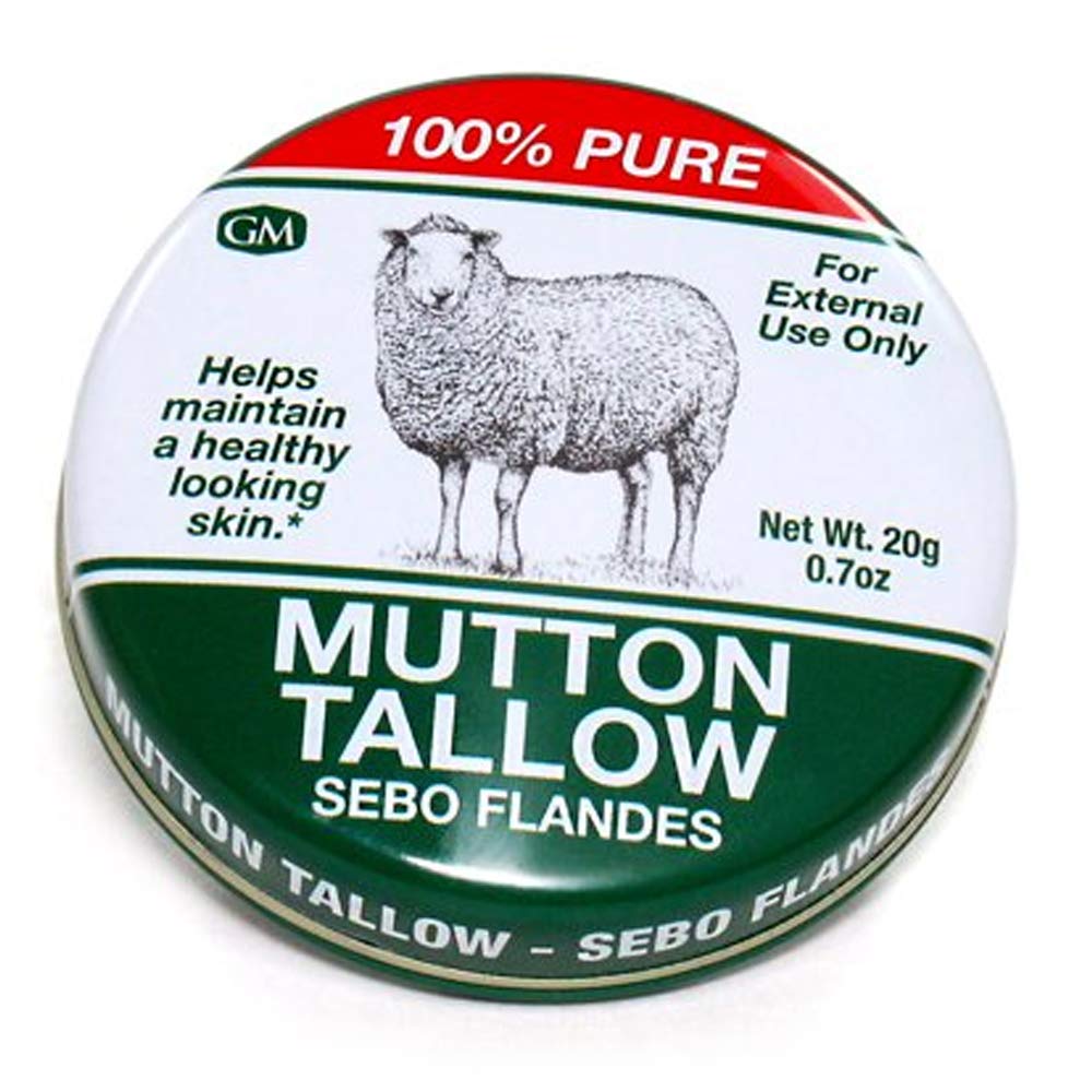Germa Mutton Tallow Cream - 100% Pure Sebo Flandes Moisturizer for Hands & Sunburn Relief Adult Skin Care 0.7oz